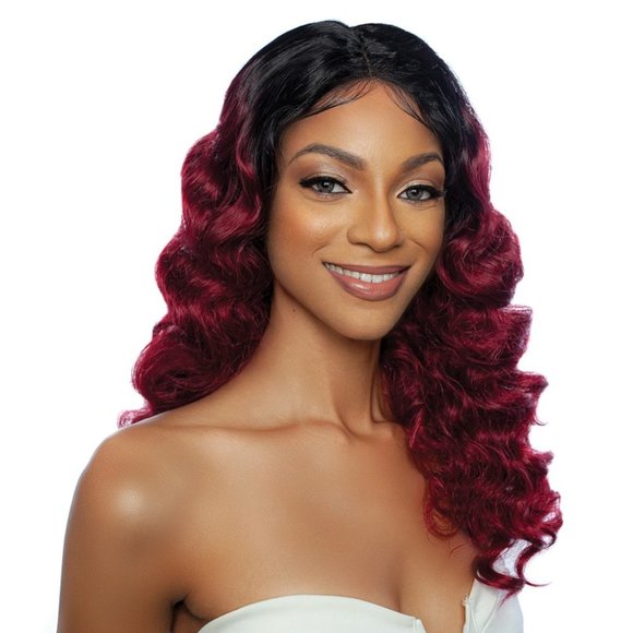 RCHT209 Tracy Mane Concept 1 Jet Black Lace Front Wig HD Transparent Curly Hair - Picture 4 of 5